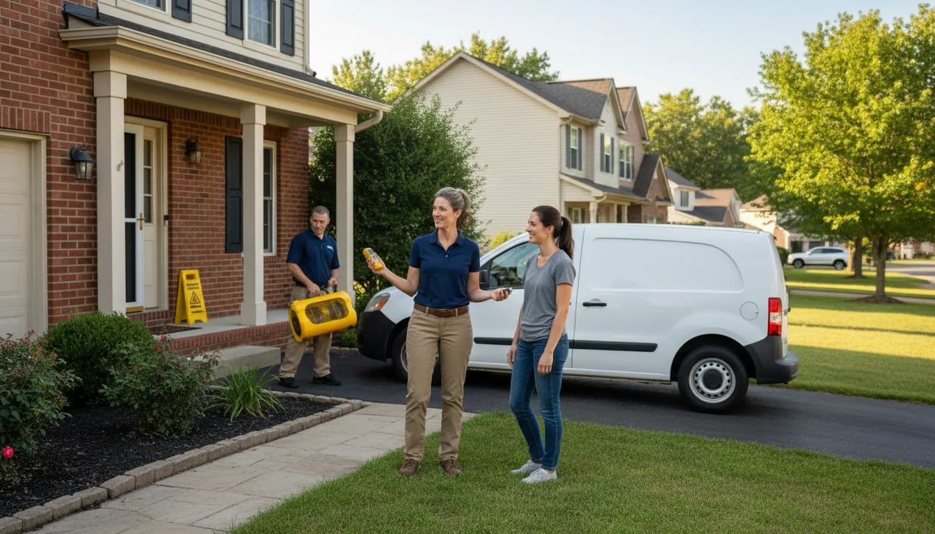Residential water damage restoration in Goreville, IL